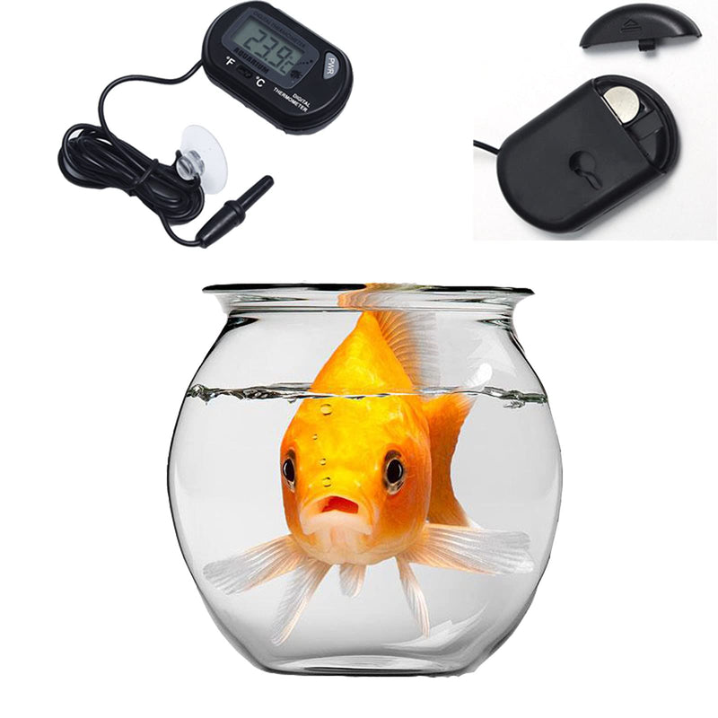 3 Pieces Aquarium Thermometer, Fish Tank Thermometer Digital Aquariuml Water Temperature Thermometer with Suction Cup, Water Terrarium Temperature Reptile Turtle Tank Thermometer Accessories - PawsPlanet Australia