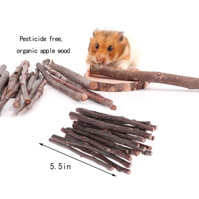 PINVNBY Bunny Chew Toys Natural Wooden Teeth Care Molar Toy Hamster cage Accessories  With Grass Cakes for Chinchillas Gerbils Squirrels Hamsters - PawsPlanet Australia