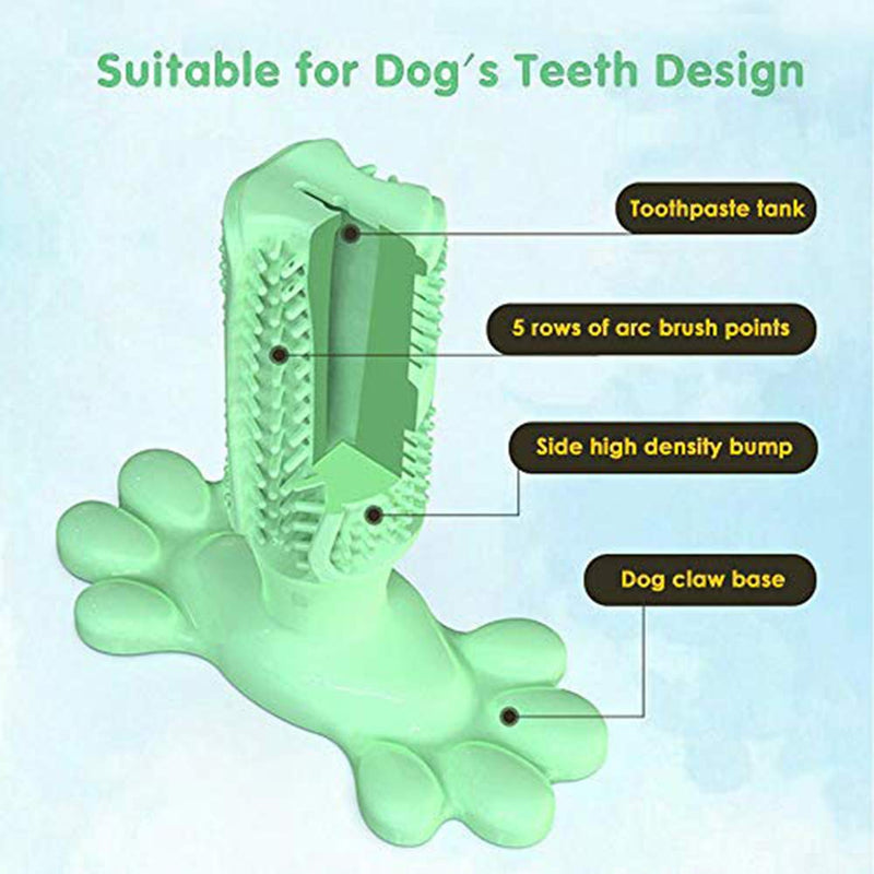 Volwco Dog Chew Cleaning Toothbrush,Dog Brushing Stick For Teeth Natural Non-Toxic & Bite Resistant Silicone Dog Dental Sticks Dog Chew Bone Toys For Small Medium Large Dog Puppy (M-Blue) Blue - PawsPlanet Australia