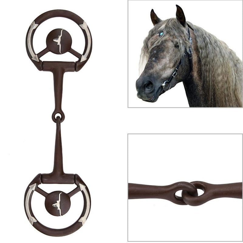 Horse Ring Snaffle Horse Chew Stainless Steel Bit Horse Chew Antique Western Bit w/Gs Trims Mouth with Copper Inlay - PawsPlanet Australia