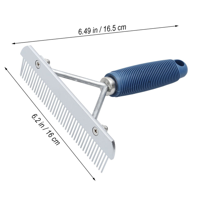 [Australia] - UEETEK Pet Dog Cat Slicker Brush Stainless Steel Grooming Comb Single Row Comb for Dogs Puppy Cats (Blue) 