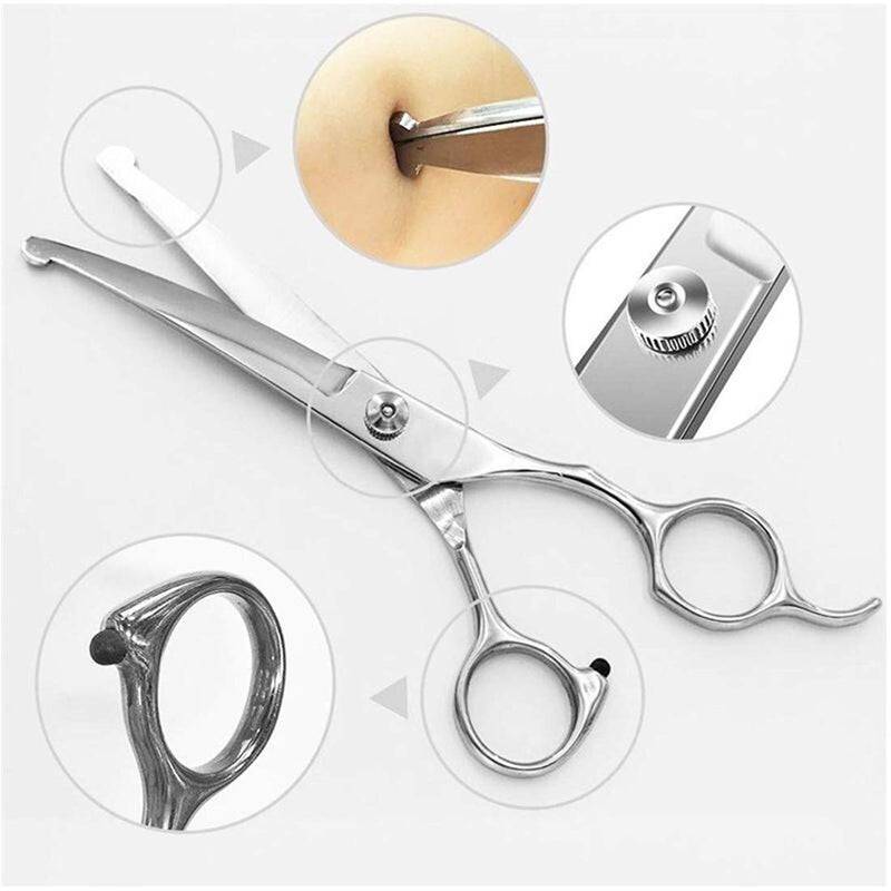 Pet Grooming Scissors Kit,Dog Cats Grooming Scissors Set with Safety Round Tips,6.7" Thinning Shears,6.7" Straight Shears,7.5" Curved Down Shears great for Groomers,Home Grooming and Groomer Beginners - PawsPlanet Australia