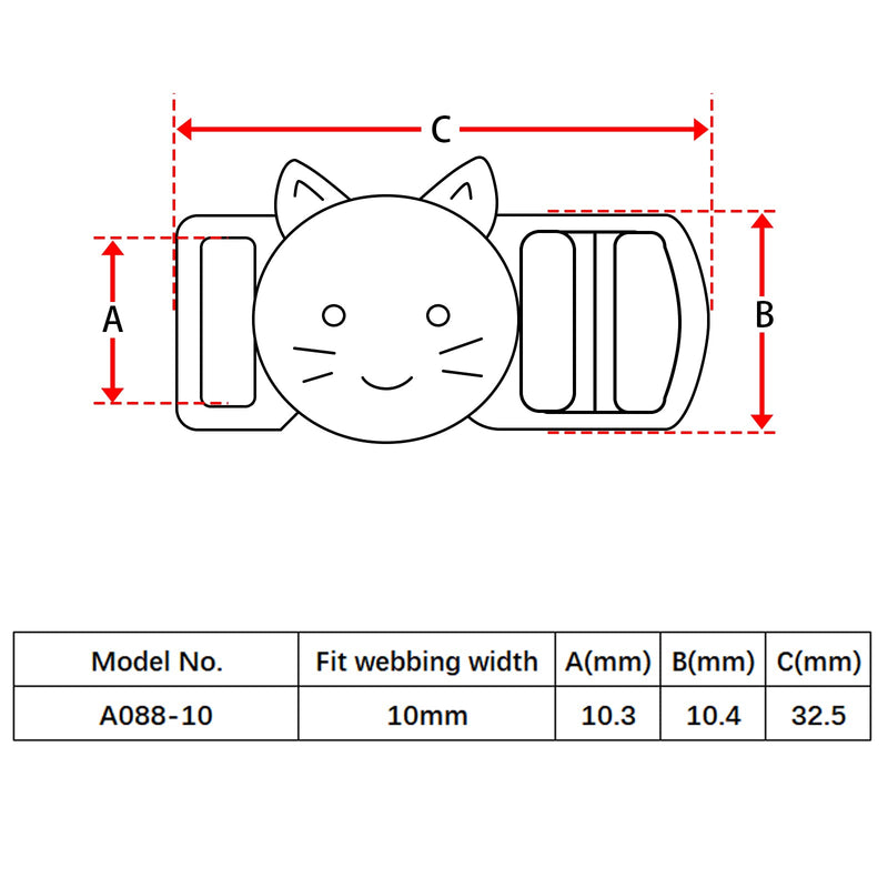 Flyshop 100 Pcs Plastic Buckles Break-Away Safety Release Buckle for Cat Dog Collar Backpack Straps 3/8" 10mm Width Webbing - PawsPlanet Australia