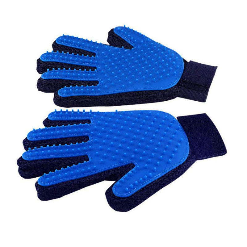 Teenway Pet Grooming Glove 1Pair - Pet Hair Remover Glove Bath Glove - Gentle Deshedding Efficient Pet Mitt - Pet Massage Glove - Designed for Medium and Long Haired Cats Dogs and Other Pets - PawsPlanet Australia