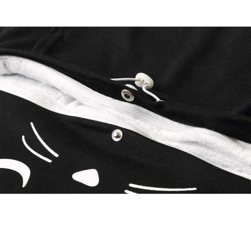 Kei Tomlison Unisex Big Pouch Hoodie Long Sleeve Pet Dog Holder Carrier Sweatshirt Black-cat Printing Small - PawsPlanet Australia
