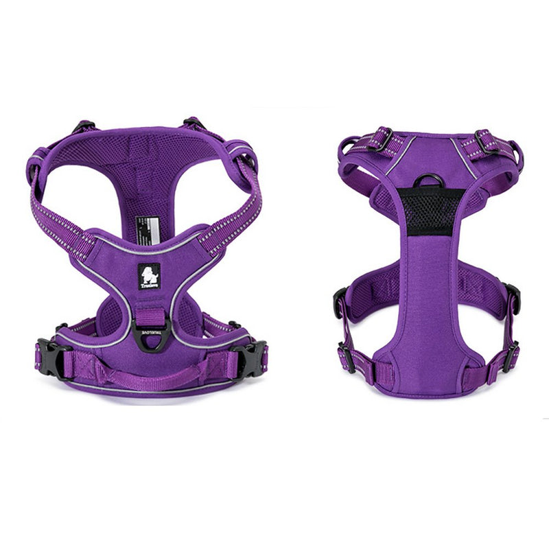 TrueLove Dog Harness TLH5651 No-pull Reflective Stitching Ensure Night Visibility, Outdoor Adventure Big Dog Harness Perfect Match Puppy Vest Now Available (Purple,M) Purple M - PawsPlanet Australia