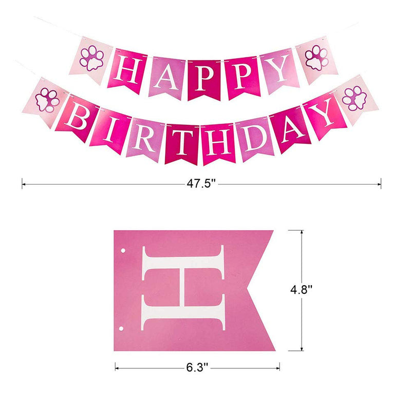 ADOGGYGO Dog Birthday Bandana Girl - Birthday Party Supplies - Pink Tutu Skirt Crown Hat Scarf Happy Birthday Banner Dog Girl Birthday Outfit for Pet Puppy Cat Girl - PawsPlanet Australia