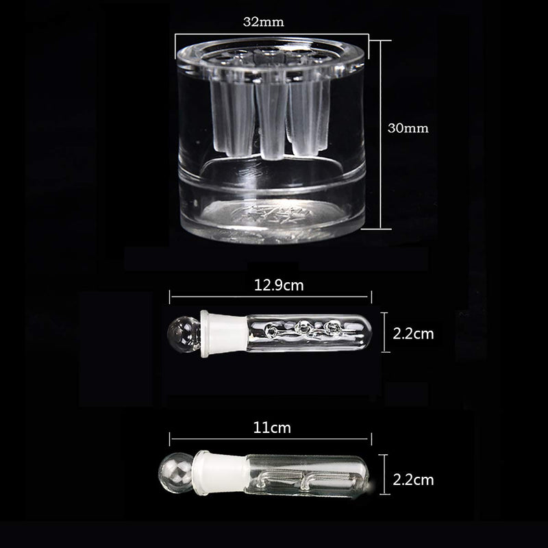 Guador Planaria Trap Clear Crystal Glass 2 and 3 Holes Pest Leech Catcher Acrylic 8 Holes Worm Trap 4 Pieces for Flatworm Turbellaria Snail Fish Prawn Vivarium Tanks Cleaner Accessories Tool - PawsPlanet Australia