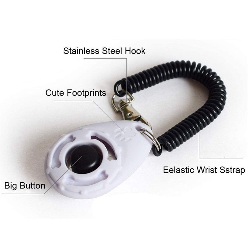 Bepets Dog Training Clicker with Wrist Strap, Pet Clicker for Dog Clicker for Training Puppy Clicker Trainer, Pet Training Clicker for Cats Puppy Bird Horse Animal Black White and Blue - PawsPlanet Australia