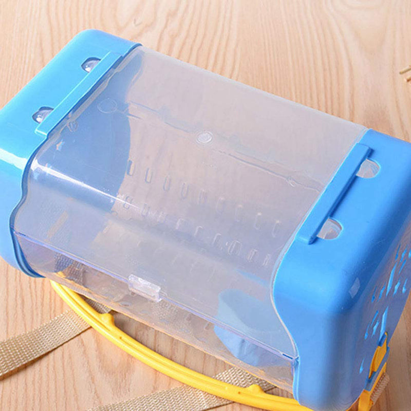 kathson Portable Hamster Cage Mouse Carry Travel with Water Bottle Food Bowl Nylon Strap Carrier for African Miniature Rabbit Chinchilla Squirrel - PawsPlanet Australia