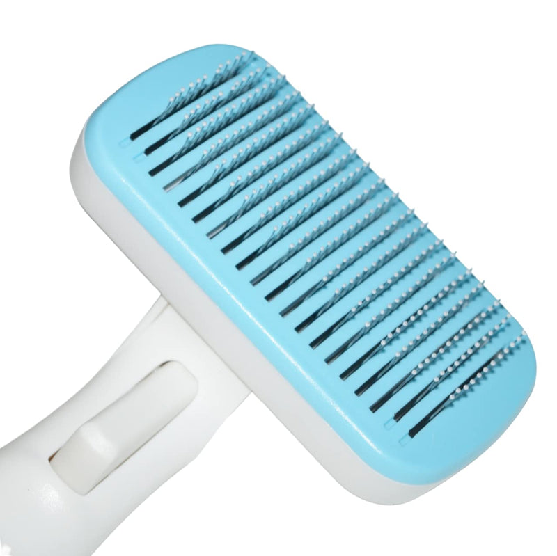 Dog brush, animal hair brush, dog comb, cat brush, undercoat brush, 10 cm blue - PawsPlanet Australia