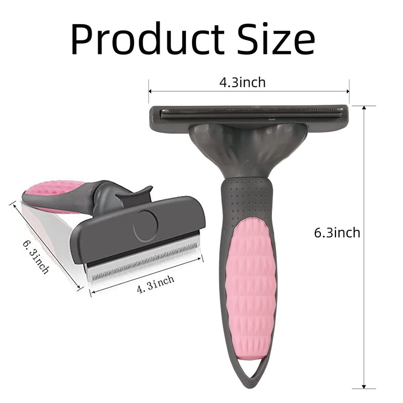 Cats & Dogs deshedding brush, Pet Self Cleaning Brush for shedding and grooming, Pet Grooming Brush Effectively Reduces Shedding by up to 95% for Short Medium and Long Pet Hair, Pet deshedding Tool 2pink - PawsPlanet Australia