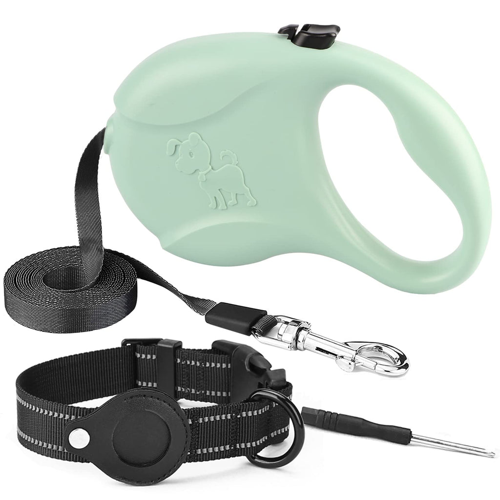 5m Automatic Retractable Dog Lead with Black Collar - PawsPlanet Australia
