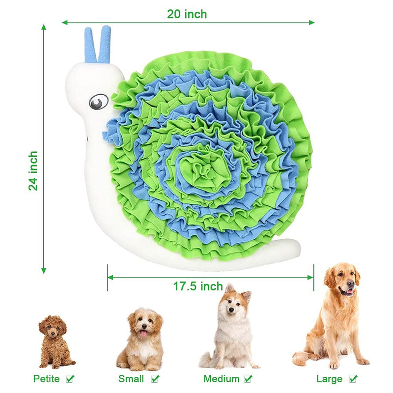 Snuffle Mat for Dogs - Pet Snuffle Mat, Dog Snuffle Mat for Medium and Large Dogs, Dog Feeding Mat, Dog Puzzle Toy Encourages Natural Foraging Skills Snail - PawsPlanet Australia
