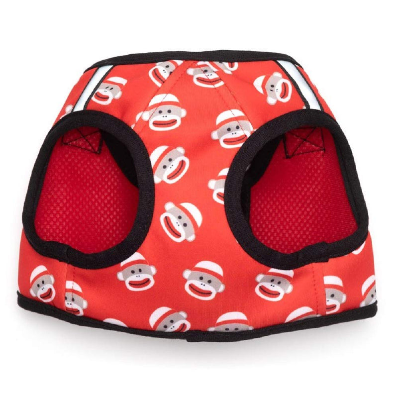 [Australia] - The Worthy Dog Printed Harness Red Sock Monkey for Small Medium Large Dogs-Red XL 