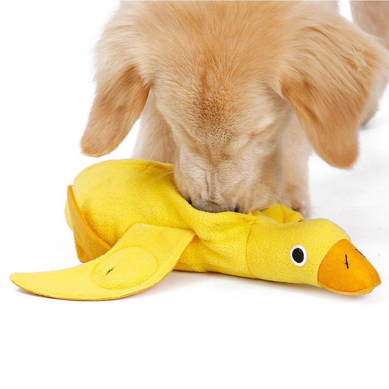 Dog Squeaky Toy Duck Shape Snuffle Toy, Squeaky Dog Toy, Treat Dispenser, Sniffing Toy, Plush Dog Toy, Feeding Toy, Slow Feeder Toy for Small Dog Puppy, Dog Gift for Boredom - Duck - PawsPlanet Australia