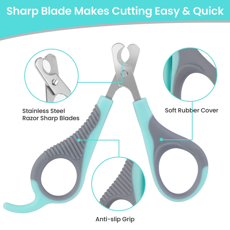 Fingofa Cat Nail Clipper, Cat Nail Trimmers with Nail File, Cat Claw Clippers, Pet Nail Clippers for All Kinds of Cats, Puppy, Kitten, Chinchilla, All Small Breeds Pets - PawsPlanet Australia