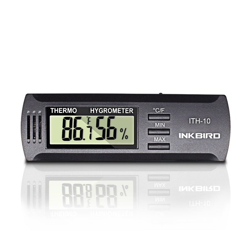 [Australia] - Inkbird Digital Thermometer and Hygrometer with F and C Suitable for Cigars Humidor Guitar Incubator Portable Temperature Tester and Humidity Tester ITH-10 