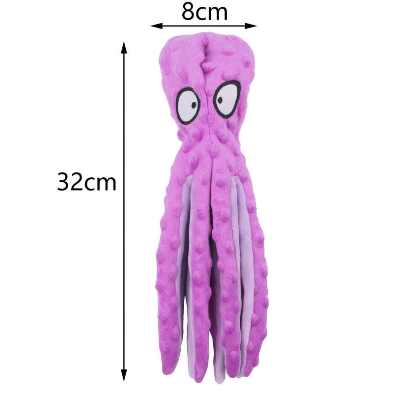 Octopus Dog Toys, No Stuffing Squeaky Dog Toys Interactive Octopus Dog Chew Toys with Crinkle Paper for Small Medium Dogs Playing and Training (Purple) Purple - PawsPlanet Australia