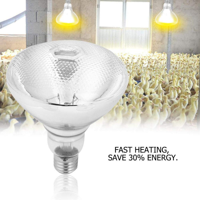 [Australia] - Thick Pig Piglet Heat Lamp, 1Pc Pig Piglet Thick Heat Lamp Waterproof Explosion-Proof Light Bulb Dot Surface for Brooding and Livestock Rearing Like Piglets and Other Occasions 175w 