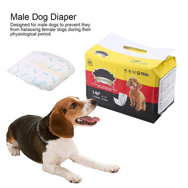 YOUTHINK Male Dog Diaper, Male Dog Puppy Belly Wraps Diaper Nappy Sanitary Physiological Pants (XS) XS - PawsPlanet Australia