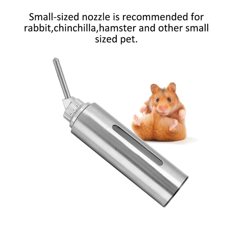 SALUTUYA No Drip Rabbit Water Bottle,Pet Stainless Steel Visual Drinking Fountain,Small-Sized Pet Water Feeder,for Bunny Puppy Cat Guinea Dog - PawsPlanet Australia