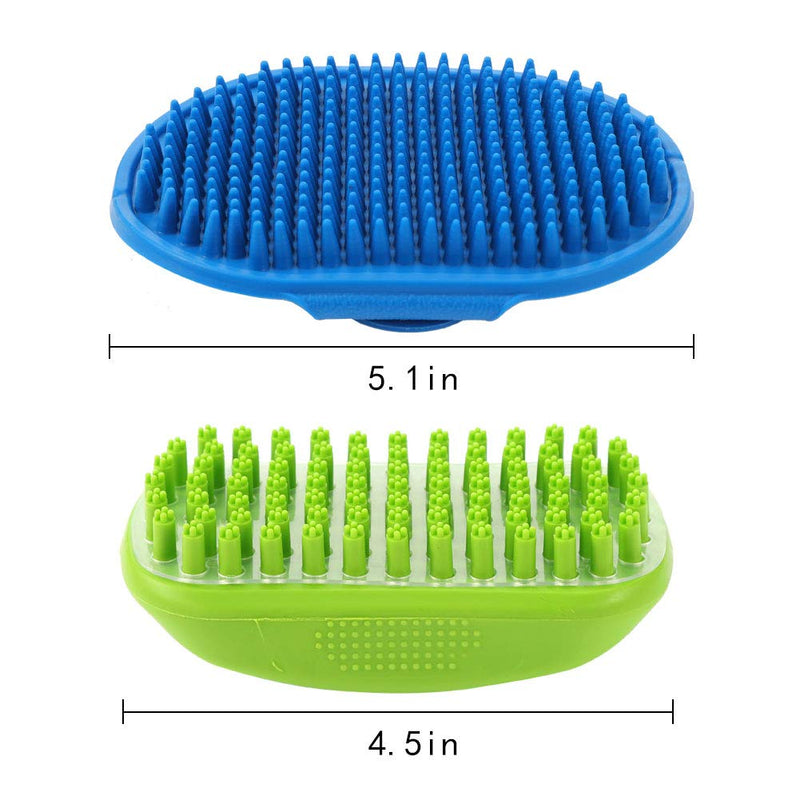 FANTESI 3 Pcs Dog Grooming Brush, Rubber Pet Bath Brush Massage Brush Washing Brush Shampoo Brush for Dogs and Cats with Short or Long Hair - PawsPlanet Australia