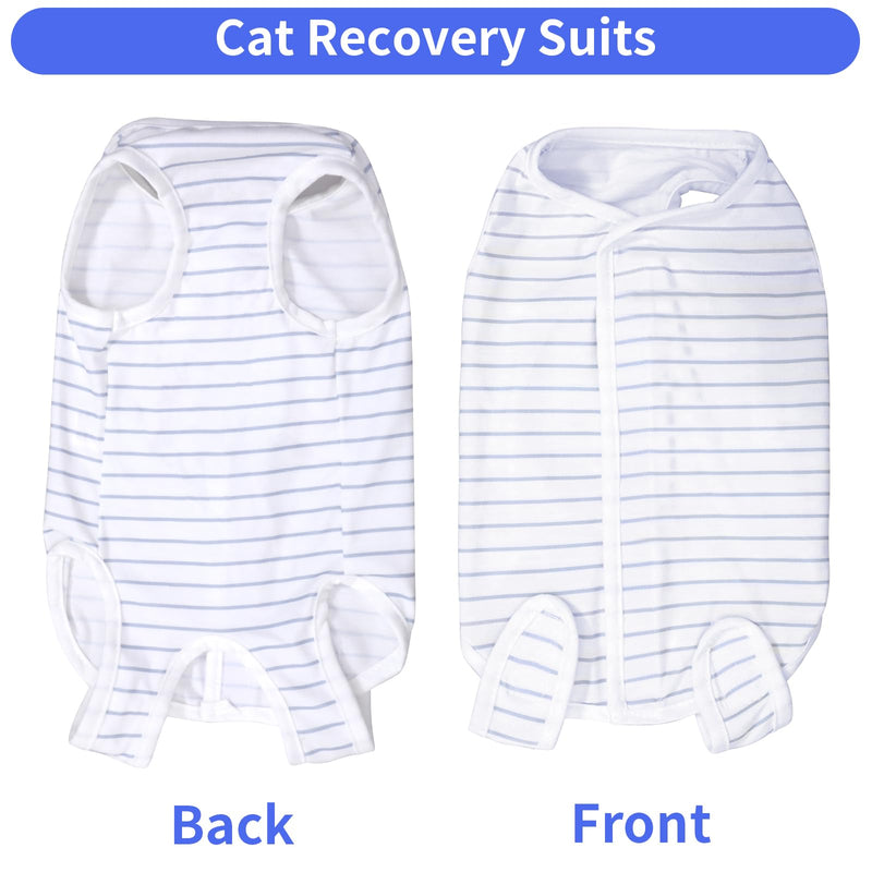 cobee Professional Cat Recovery Suit for Abdominal Wounds or Skin Diseases Cat Surgery Recovery Suit Soft E Collar Cone Alternative Cat Onesie after Surgery (Size L) L Size - PawsPlanet Australia