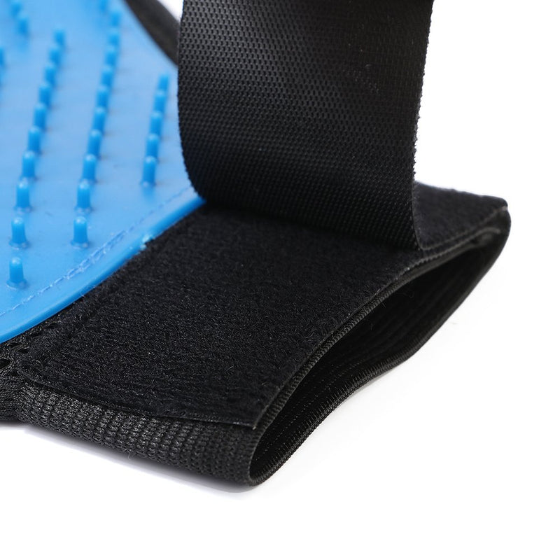 [Australia] - PLUSMI Pet Grooming Glove - Gentle Deshedding Brush Glove Efficient Pet Hair Remover Mitt and Massage Tool Perfect for Dogs & Cats with Long & Short Fur-1 Pair (Blue) 