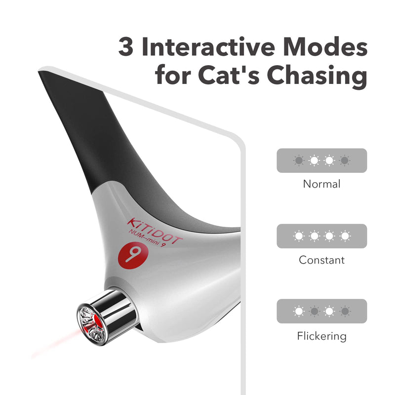 Cheerble Cat's Laser Toy USB Rechargeable Kitten 3 Modes Interactive Toy Adjustable Cat's KitiDot Electric Smart Amusing Collar for Indoor Cats Automatic Turn Off Timer Wearable on Neck Black - PawsPlanet Australia