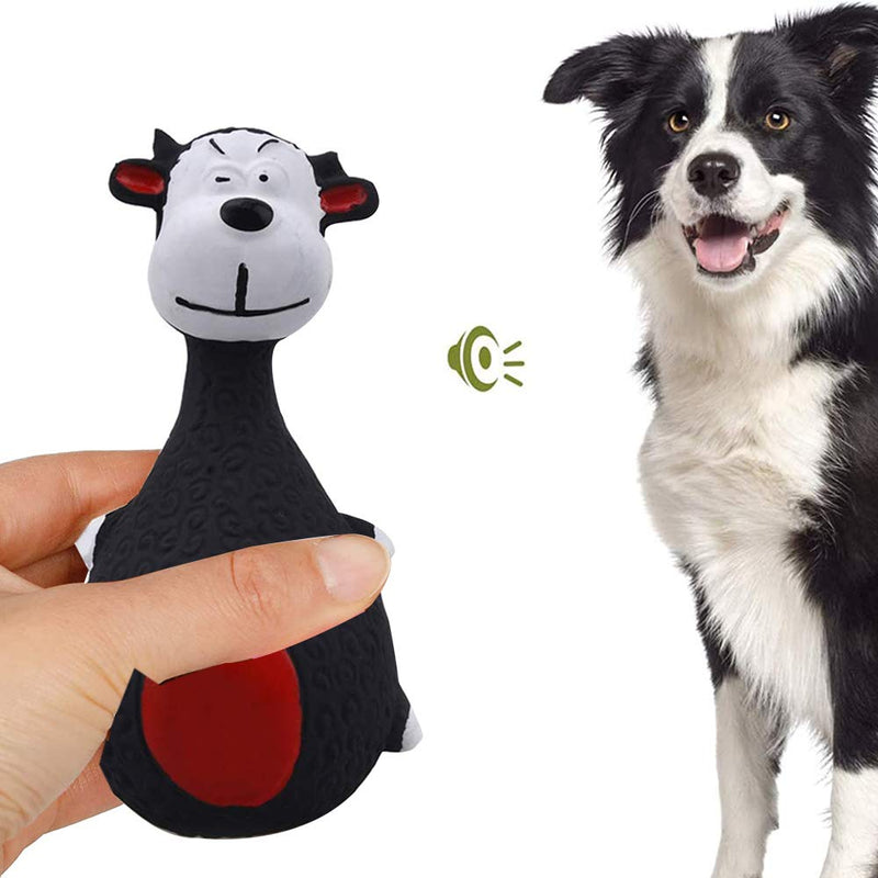 2 Pieces Squeaky Dog Toys Set, Latex Pet Toys, Multifunction Pet Molar Bite Toy, Multifunction Cartoon Cow Donkey Shape Latex Bouncy Chewing Dog Toy for Small Medium Dogs (2 Style) - PawsPlanet Australia