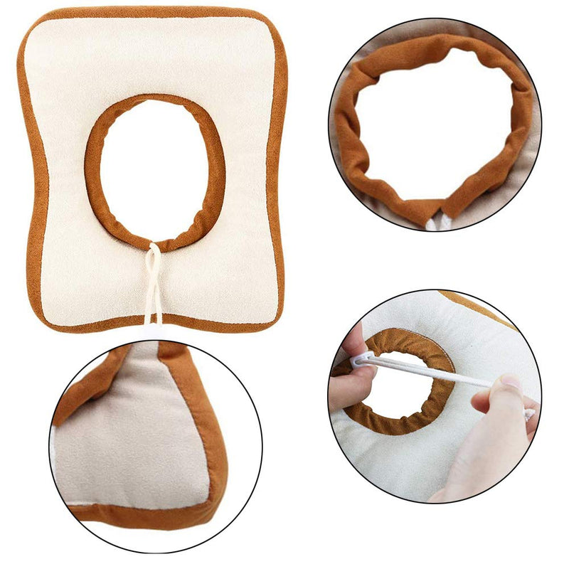 NA 2 Pieces Adjustable Cat E-Collar Surgery Wound Healing Protective Protective Cone Soft Toast Bread Pet Cone Protective Recovery Collar Cat Cone Collar - PawsPlanet Australia