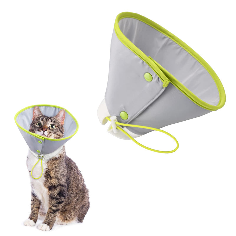 Vehomy Cat Recovery Collar Adjustable Cat Dog Cone Collar Pet Elizabethan Collar Soft Lightweight Dog E Collar for Cat Kitten Puppy to Stop Licking Wounds After Surgery Grey M Medium - PawsPlanet Australia