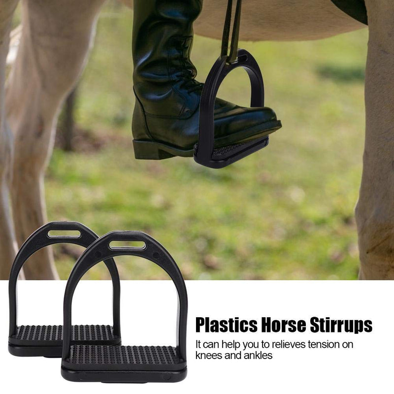 Pssopp 2PCS Horse Stirrup High Strength Horse Riding Stirrup Safety Stirrups Equestrian Stirrups Treads with Non-slip Rubber Pad (Small) Small - PawsPlanet Australia