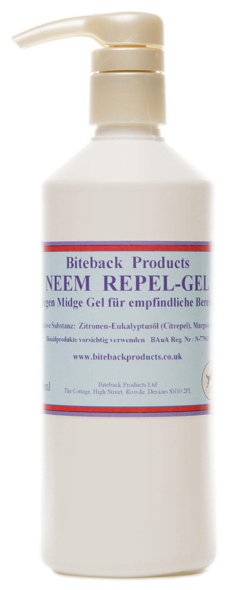 Biteback Products 'Neem Repel Gel'™ Horse Fly Midge Repellent for Sensitive Areas 500ml - PawsPlanet Australia