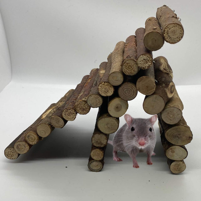 Pet Small Animal Toys Accessories Wooden Bendy Bridge Mouse Hamster Rat Gerbil Chinchilla Reptile Chew Hide - PawsPlanet Australia