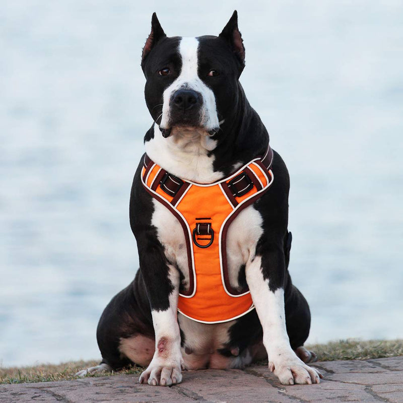 [Australia] - EAVSOW Dog Harness - No-Pull Pet Harness - Adjustable Outdoor Pet Vest - Reflective Oxford Material Vest for Dogs - Easy Control for Large Dogs 