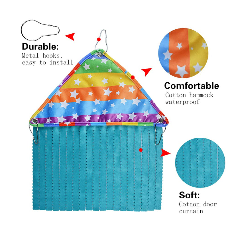 Guinea Pig Hideout - HOMEYA 2IN1 Corner Fleece Forest Hideaway Hammock & Reversible Sleeping Mat Bed for Hamster, Ferrets, Chinchillas, Rats, Bunny and Other Small Animals -House Toy Cage Accessories - PawsPlanet Australia