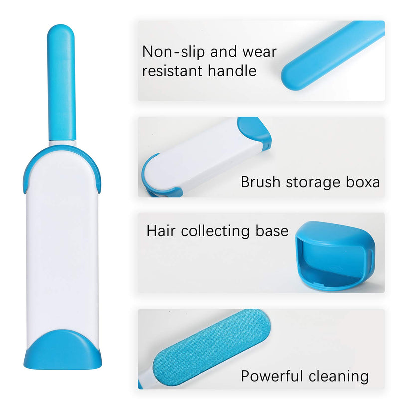 [Australia] - YzrlsyPet Hair Remover Brush-Upgraded Version of Pet Hair Removal Brush,-efficient Double-Sided Brush with Automatic Cleaning Base-Suitable for Clothing -Sofas-Carpets- Furniture-Car Seats 