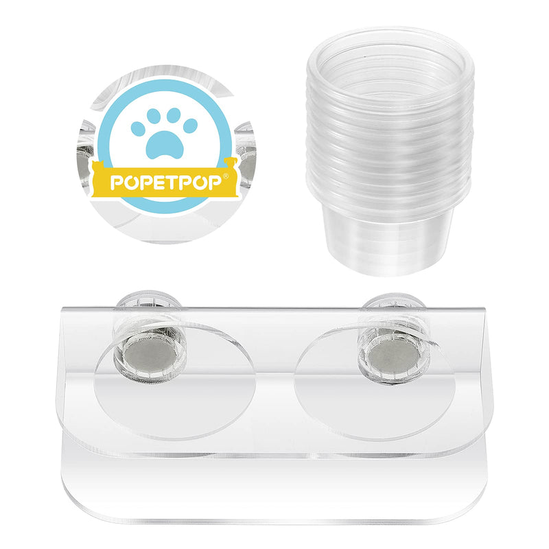 POPETPOP Reptile Feeding Cups-Gecko Feeder Cups Suction Cup Bowls for Pets with 10 Bowls for Tortoise Reptile Spider Snake-Small - PawsPlanet Australia