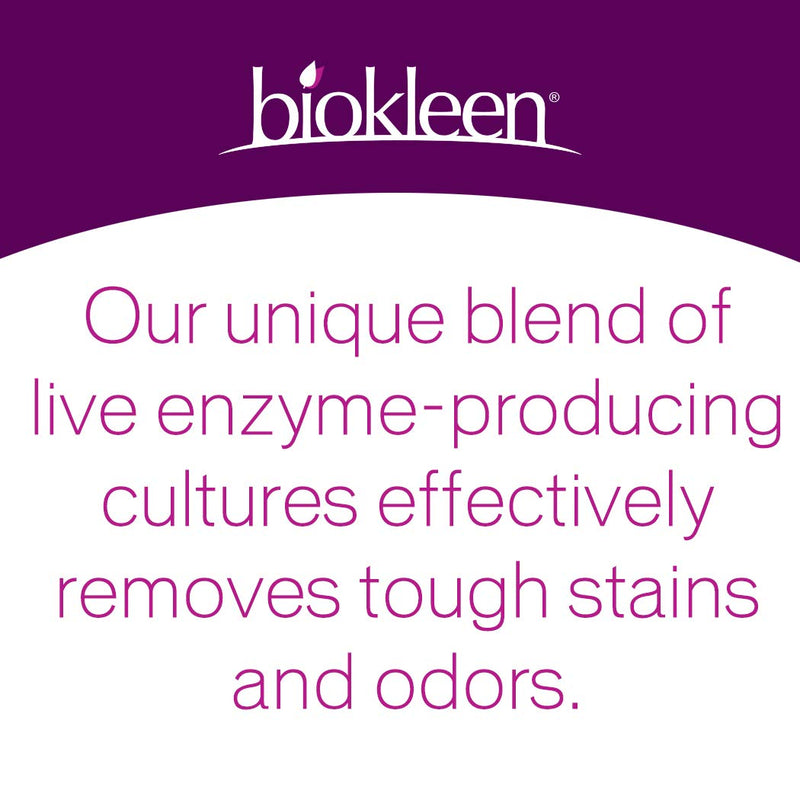 [Australia] - Biokleen Bac-Out Enzyme Stain Remover - 32 Ounce - Natural Foam Spray, Destroys Stains & Odors Safely, for Pet Stains, Laundry, Diapers, Wine, Carpets, Eco-Friendly, Non-Toxic, Plant-Based 1 Pack 