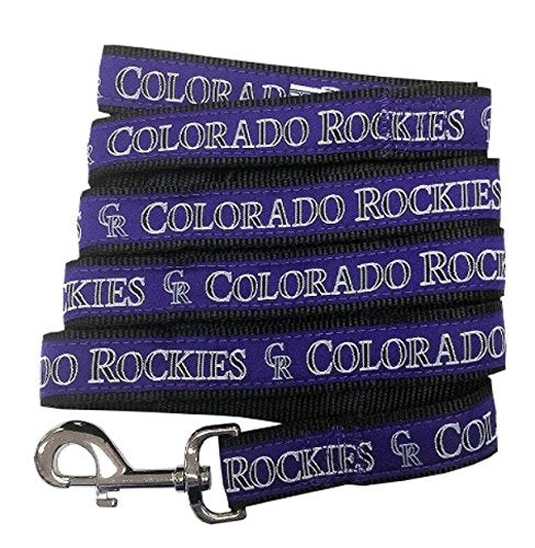 [Australia] - Colorado Rockies Nylon Collar and Matching Leash for Pets (MLB Official - Size Large) 