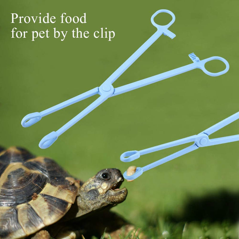 ViaGasaFamido Reptile Feeding Tongs, 9.64in Reptile Terrarium Feeding Tool Pet Raising Plastic Tongs Tweezers for Tortoise Lizard Frog Spider Tarantulas - PawsPlanet Australia