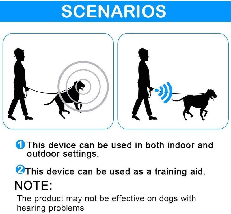 [Australia] - Vsing Handheld Dog Repellent Trainer, 3 in 1 Anti Barking Device with LED Flashlight, Ultrasonic Dog Deterrent and Bark Stopper Dog Trainer Devices - Training Tool/Stop Barking (Black) 