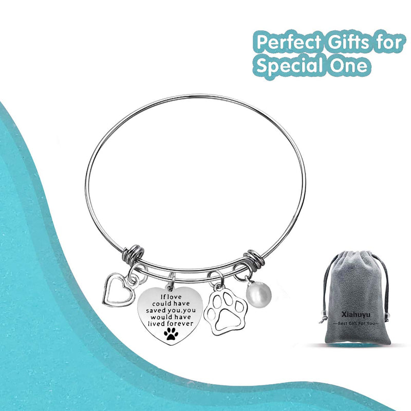 Pet Memorial Bracelet Gift If Love Could Have Saved You You Would Have Lived Forever Bracelet Loss of Pet Gifts Sympathy Gifts for Loss of Dog in Memory of Cat Gift - PawsPlanet Australia