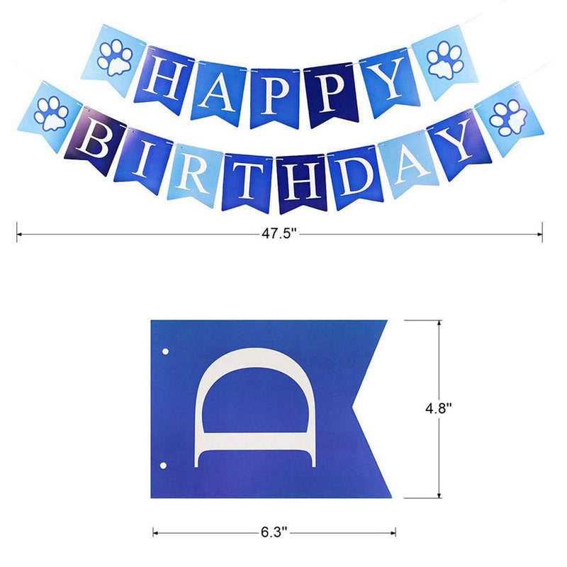 Dog Birthday Bandana Set, Dog Birthday Party Supplies, Birthday Boy Dog Bandana Hat Dog Bow Tie Happy Birthday Banner Dog Boy First Birthday Outfit (Blue) Blue - PawsPlanet Australia