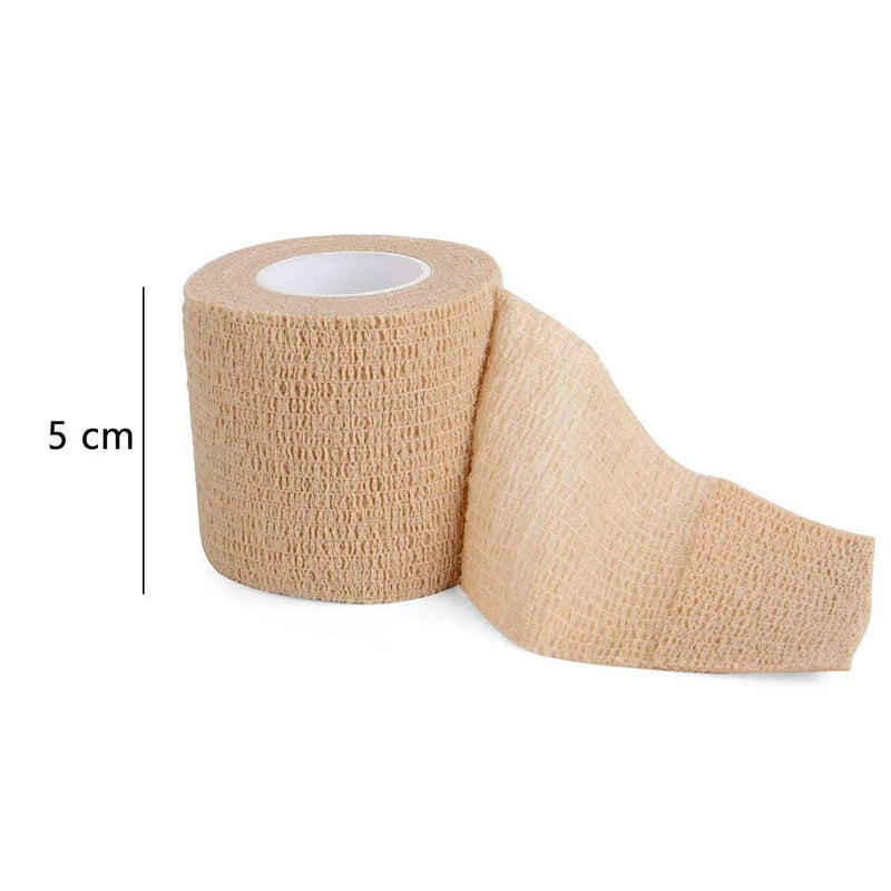 6 Rolls Cohesive Bandage, Self Adherent Wrap, 5cm x 4.5m Elastic Self Adhesive Tape, Medical Tape, Pet Vet Wrap for First Aid, First Aid Supplies for Sports, Wrist, Ankle Sprains & Swelling - PawsPlanet Australia