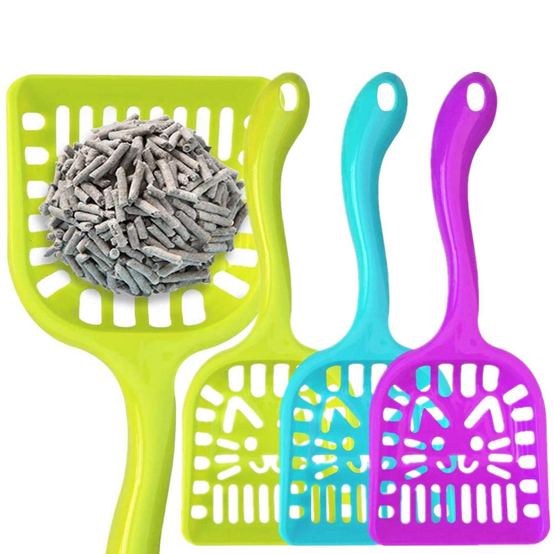 N\A 4 Pcs Cute Cat Shaped Litter Scoops Sifter with Deep Shovel and Ergonomic Long Handle for Pet Poop - PawsPlanet Australia