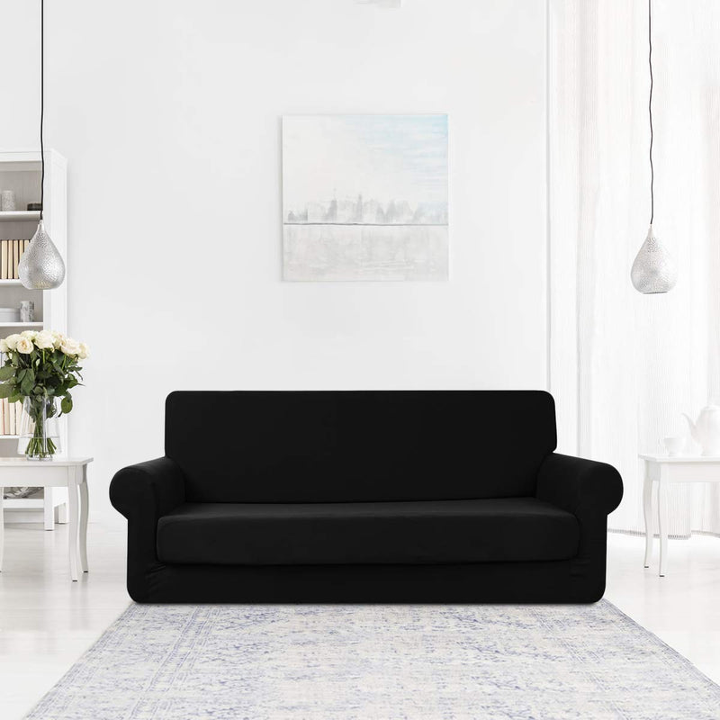 [Australia] - TOPCHANCES Premium Quality 2-Piece Sofa Cover High Stretch Couch Slipcover Super Soft Fabric Sofa Slipcover Machine Washable for Furniture Cover/Protector 