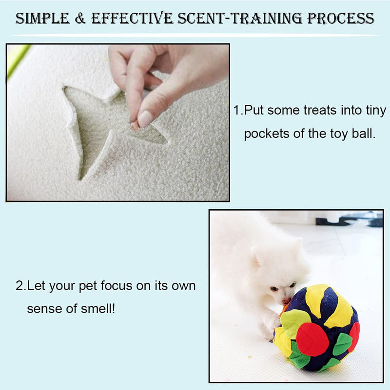 Snuffle Ball Toys for Dog Stress Relief, Dog Brain Mental Stimulating Puzzle Nose Work Toys for Dogs Enrichment Game, Dog Interactive Toys for Boredom Blue - PawsPlanet Australia